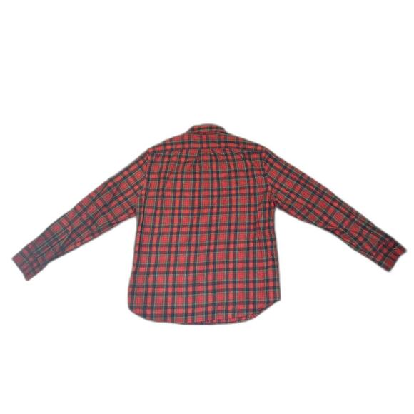 J. Crew 100% Cotton Brushed Twill Red Plaid Blouse Size Large - Picture 4 of 6